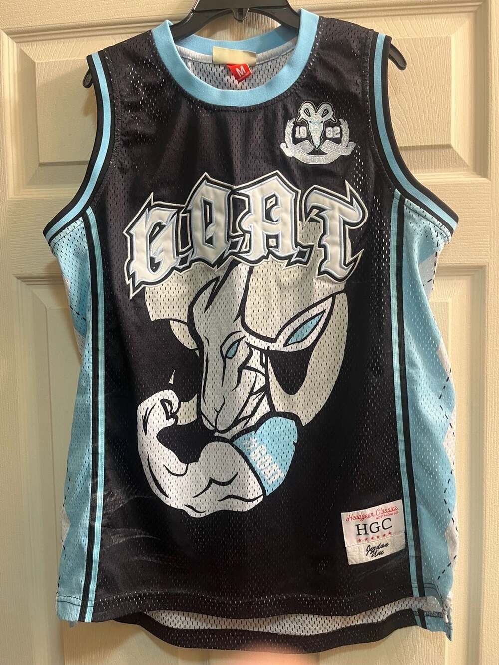Headgear Classics Michael Jordan #23 UNC GOAT Black Mens Medium
